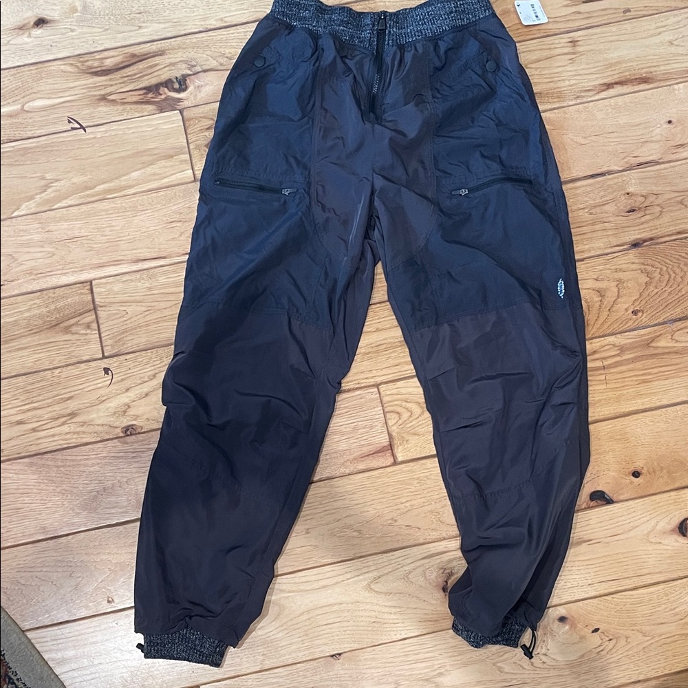 We The Free Black Lightweight Nylon Jogger Pants
